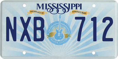 MS license plate NXB712