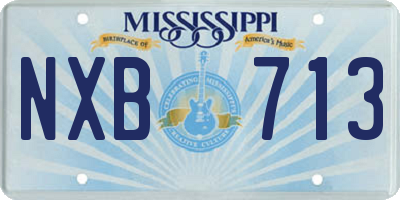 MS license plate NXB713
