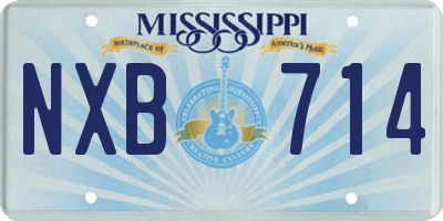MS license plate NXB714