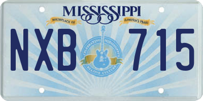 MS license plate NXB715