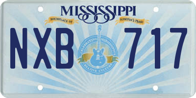MS license plate NXB717