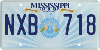 MS license plate NXB718