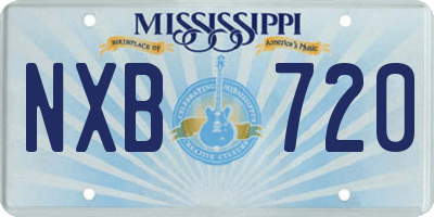 MS license plate NXB720