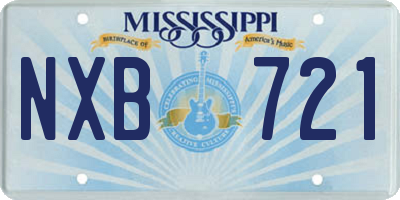 MS license plate NXB721