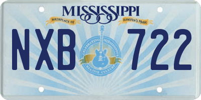 MS license plate NXB722