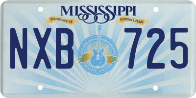 MS license plate NXB725