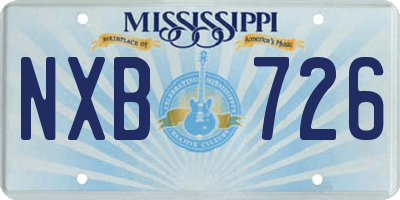 MS license plate NXB726