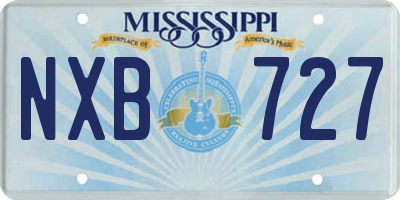 MS license plate NXB727