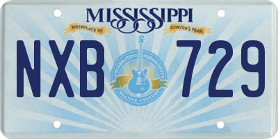MS license plate NXB729