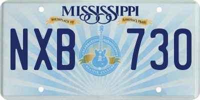 MS license plate NXB730