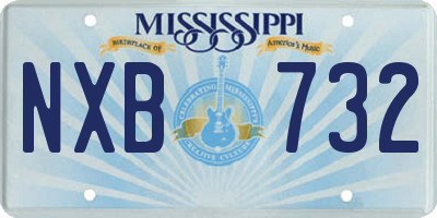 MS license plate NXB732