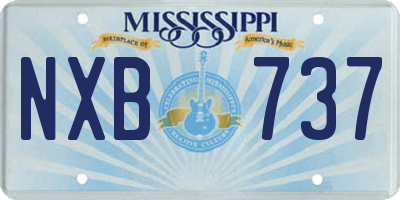 MS license plate NXB737