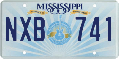 MS license plate NXB741