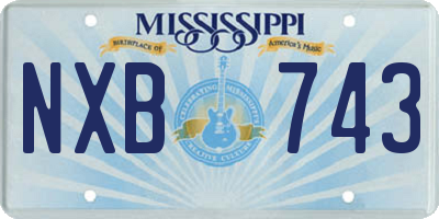 MS license plate NXB743
