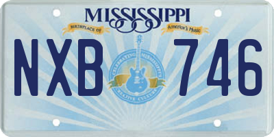 MS license plate NXB746