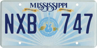 MS license plate NXB747