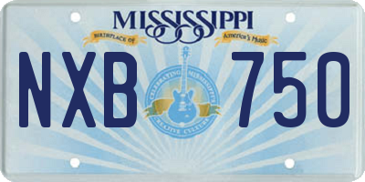MS license plate NXB750
