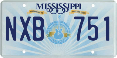 MS license plate NXB751