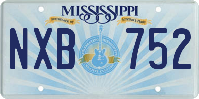 MS license plate NXB752
