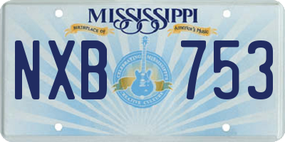 MS license plate NXB753