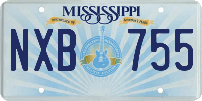 MS license plate NXB755