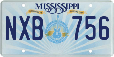 MS license plate NXB756