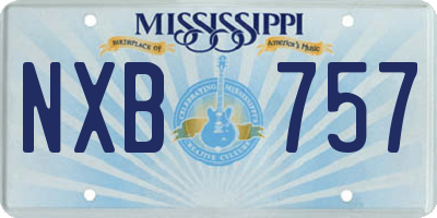 MS license plate NXB757