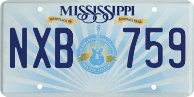 MS license plate NXB759