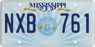 MS license plate NXB761