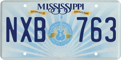 MS license plate NXB763
