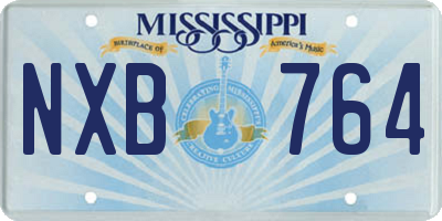 MS license plate NXB764