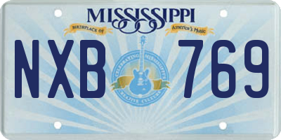 MS license plate NXB769