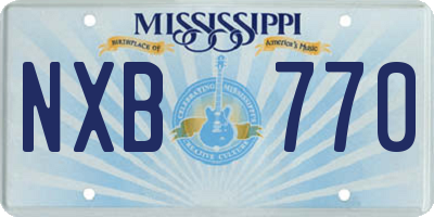 MS license plate NXB770
