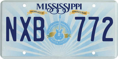 MS license plate NXB772
