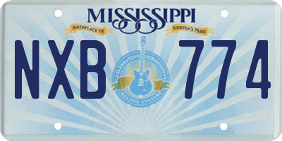 MS license plate NXB774
