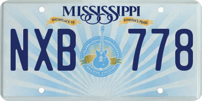 MS license plate NXB778