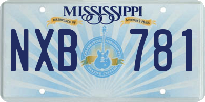 MS license plate NXB781