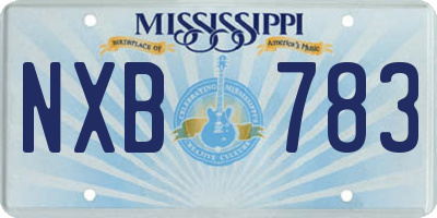 MS license plate NXB783