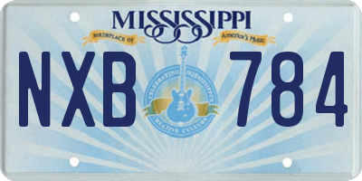 MS license plate NXB784