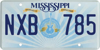 MS license plate NXB785