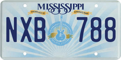 MS license plate NXB788