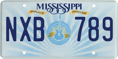 MS license plate NXB789