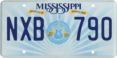 MS license plate NXB790