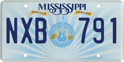 MS license plate NXB791