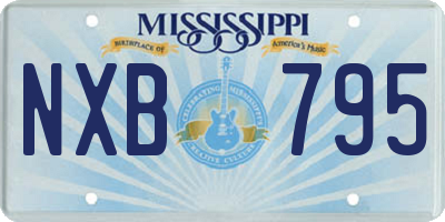 MS license plate NXB795