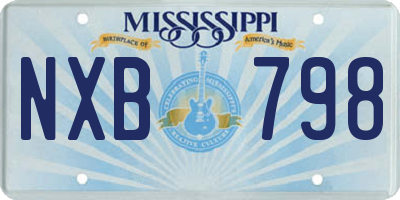 MS license plate NXB798