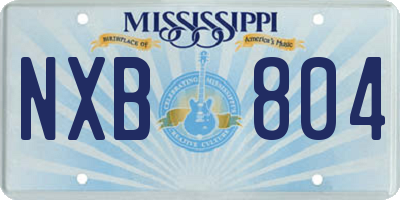 MS license plate NXB804