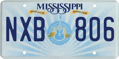 MS license plate NXB806