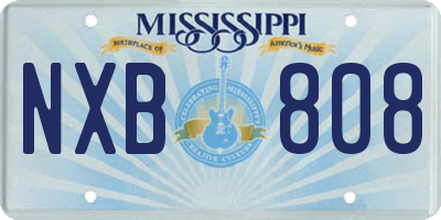 MS license plate NXB808