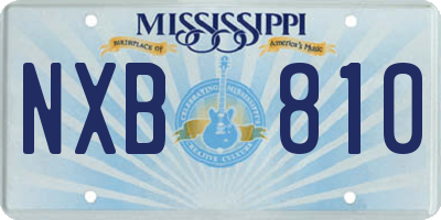 MS license plate NXB810